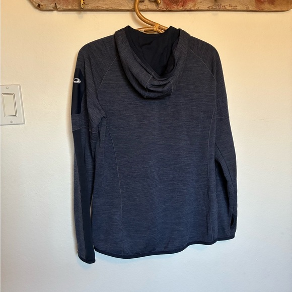 Icebreaker Merino GT Full-Zip Hooded Fleece Jacket in Navy Blue Womens Medium - Picture 4 of 8